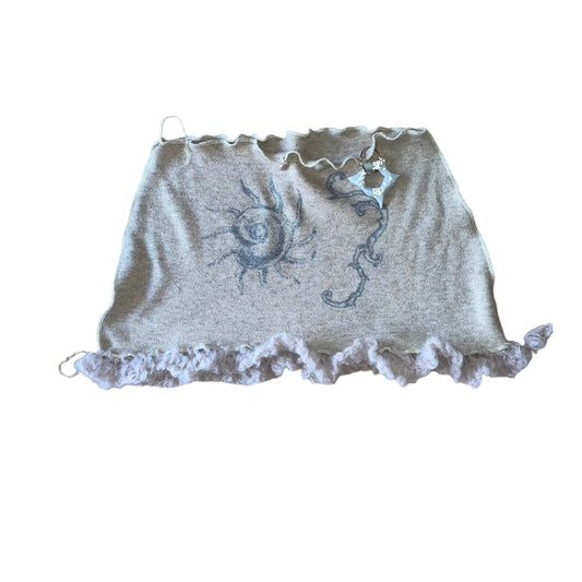 mud swirl knit skirt