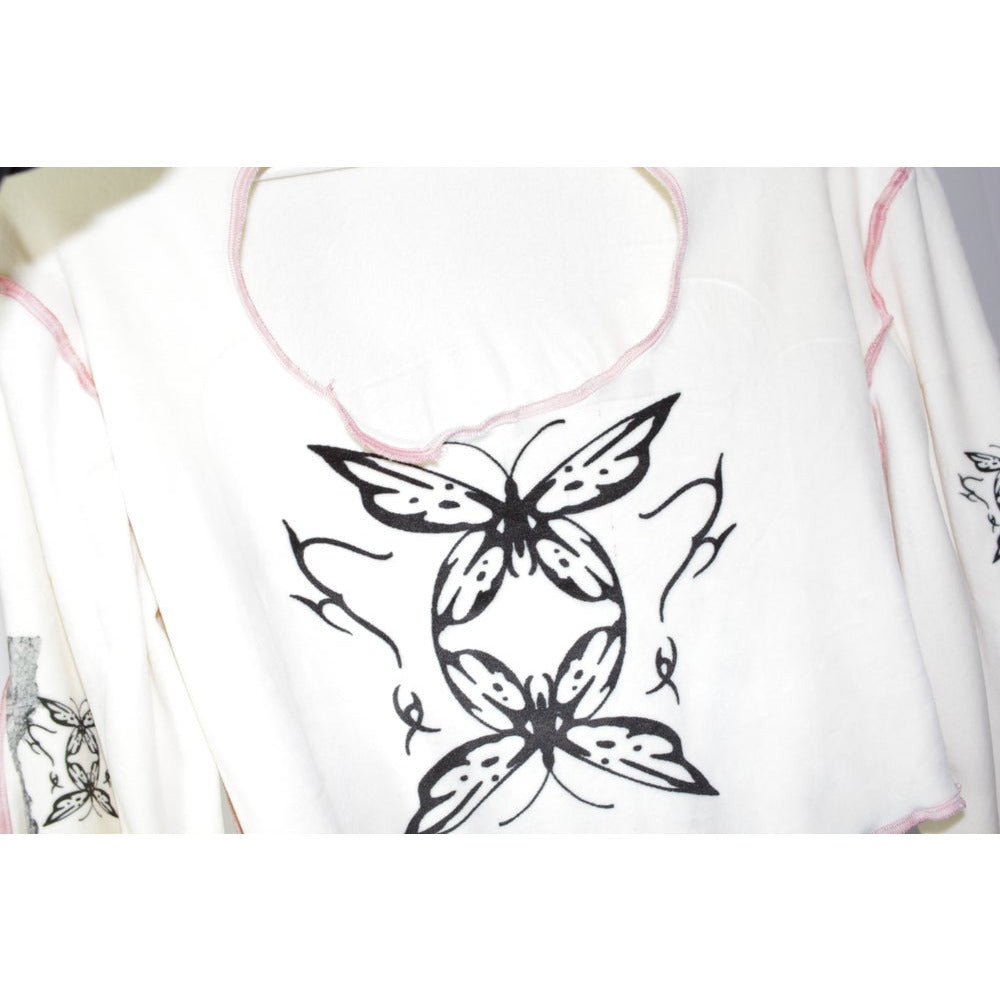 butterfly milk longsleeve with cut out