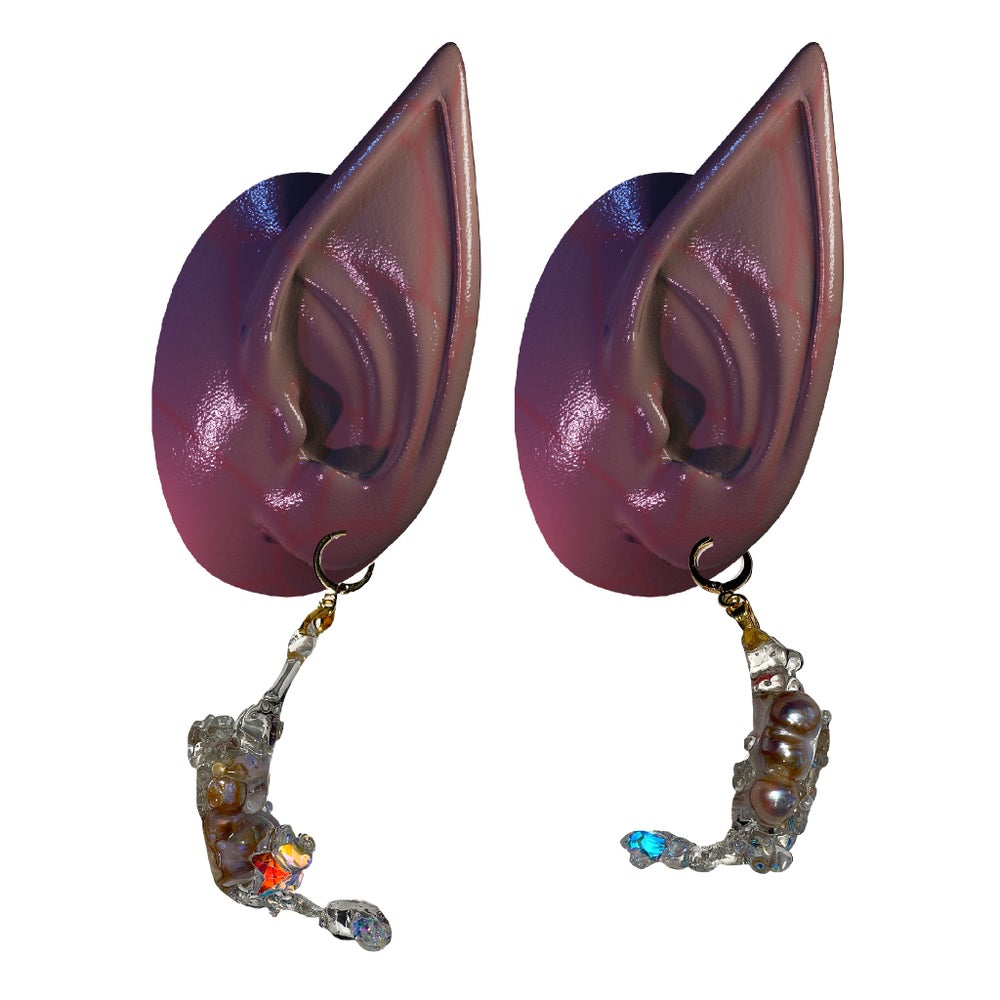 wet pearl drop earrings